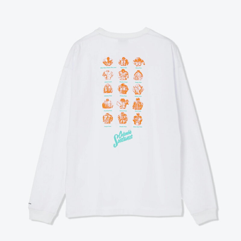 Columbia(コロンビア) ティガー ガーデン ロングスリーブ Tシャツ メンズ M 102(White×Orange Archive) PM0568