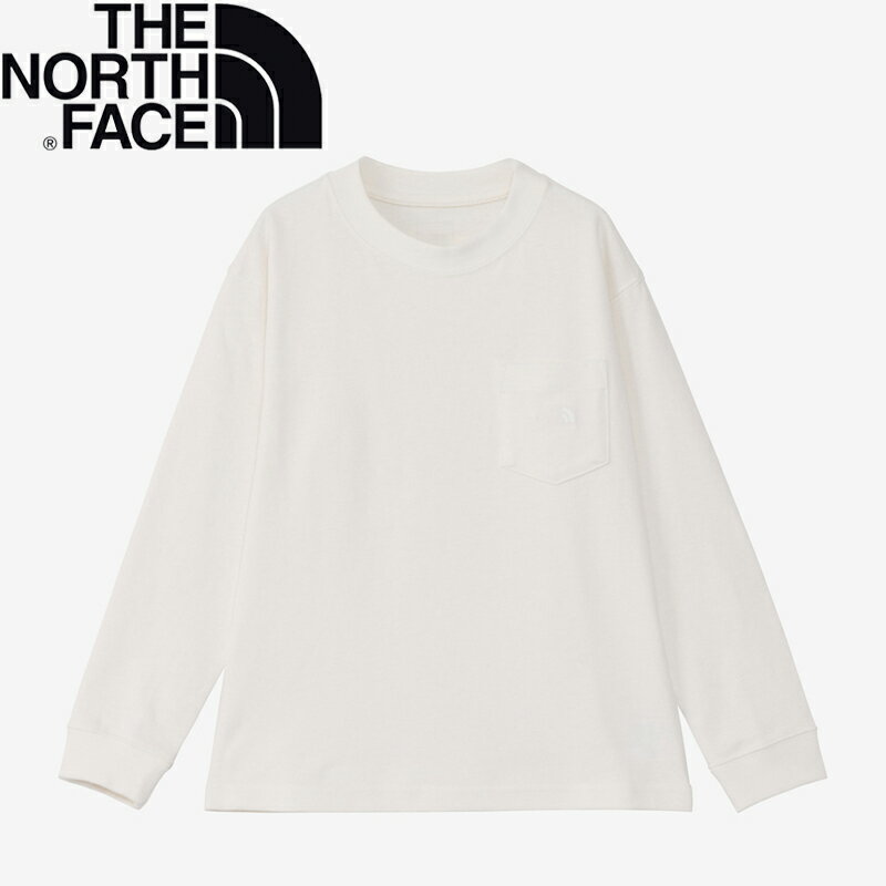 THE NORTH FACE(ザ・ノース・フェイス) Kid's L/S POCKET TEE(ロングスリーブ ポケット ティー)キッズ 130cm オフホワイト(OW) NTJ82326