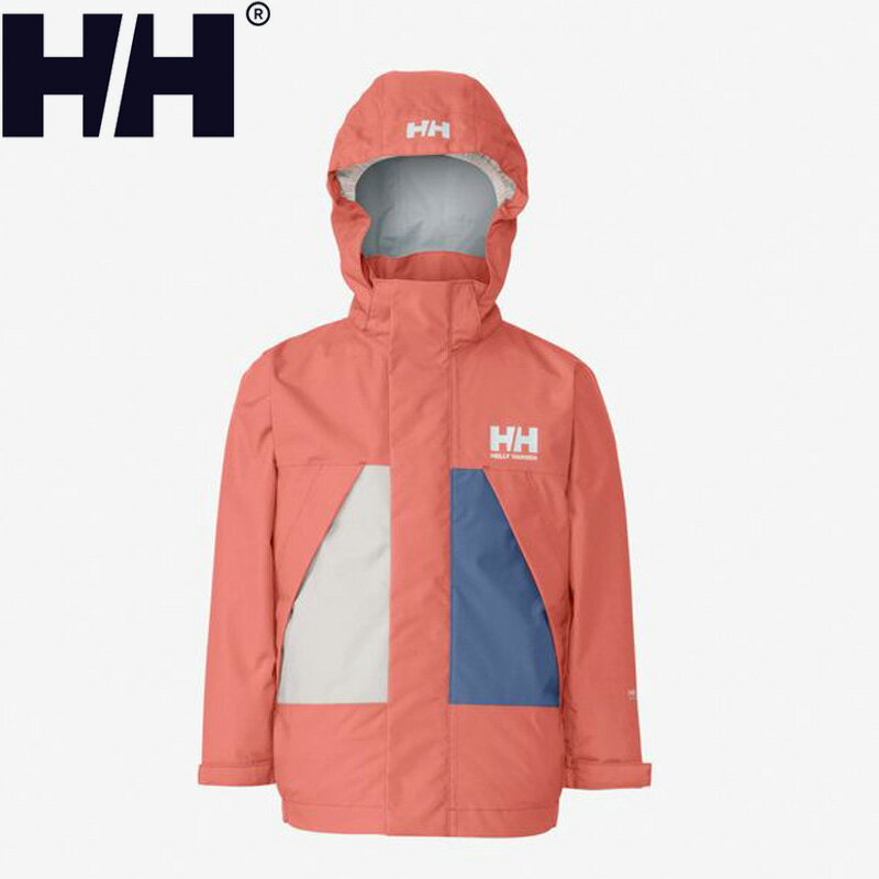 HELLY HANSEN(ヘリーハンセン) K SCANDZA RAIN JACKET(キッズ スカンザレインジャケット) 150cm サンセットコーラル×サンライズパープル(SS) HJ12152