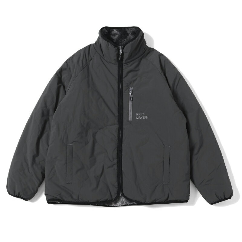 クリフメイヤー ボアジャケット メンズ KRIFF MAYER(クリフメイヤー) Men's 柄ボアひっくりキルト JACKET メンズ L 17(CHARCOAL) 2325101