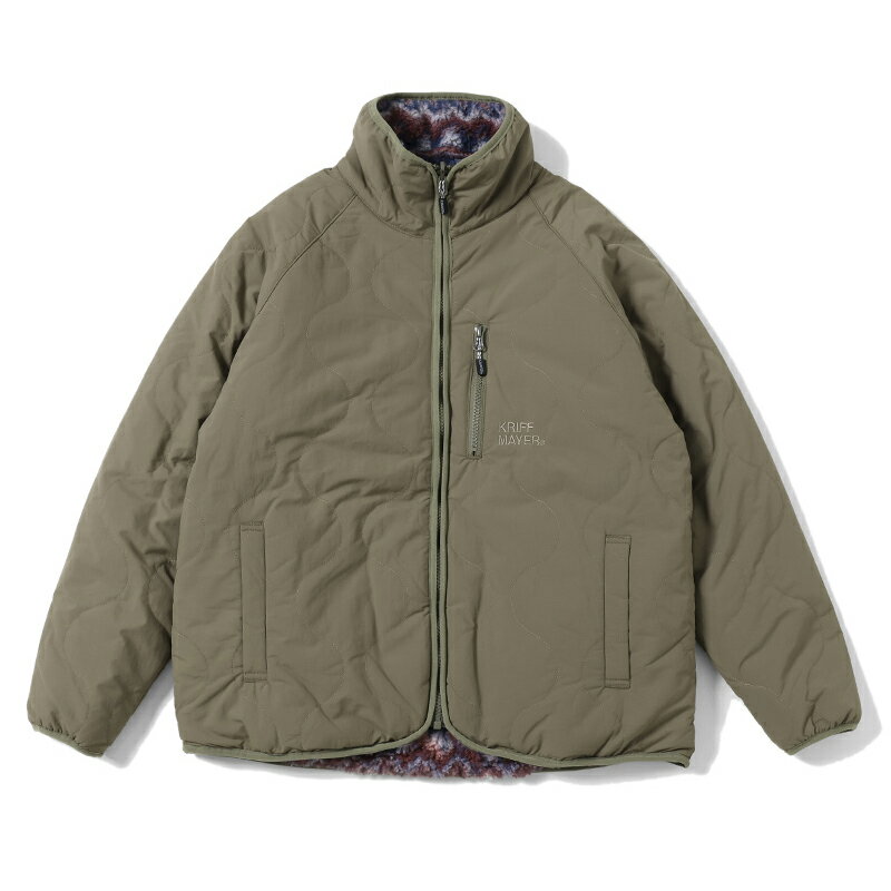 クリフメイヤー ボアジャケット メンズ KRIFF MAYER(クリフメイヤー) Men's 柄ボアひっくりキルト JACKET メンズ M 69(KHAKI) 2325101