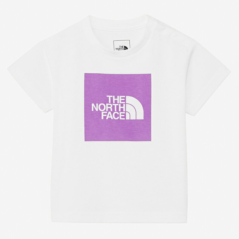 THE NORTH FACE(ザ・ノース・フェイス) S/S COLORED SQUARE LOGOTEE(カラードスクエアロゴティー)ベビー 90cm ホワイト(WV) NTB32361