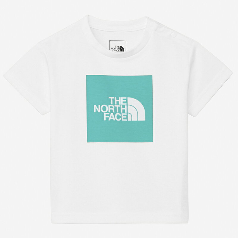 THE NORTH FACE(ザ・ノース・フェイス) S/S COLORED SQUARE LOGOTEE(カラードスクエアロゴティー)ベビー 80cm ホワイト(WG) NTB32361