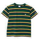 Champion(チャンピオン) Kid's BORDER SHORT SLEEVE T-SHIRT キッズ 150 ダークグリーン(570) CKZ305(4)