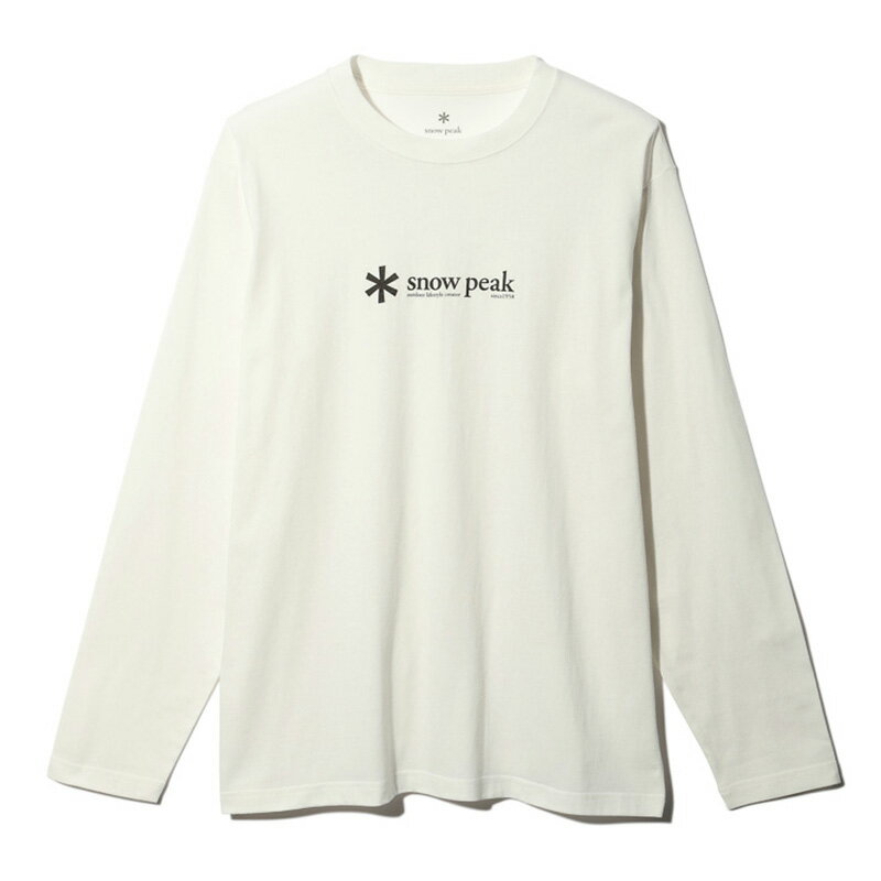 スノーピーク(snow peak) 【24春夏】ソフト コットン ロゴ ロングスリーブ Tシャツ M ホワイト SW-24SU20103WH