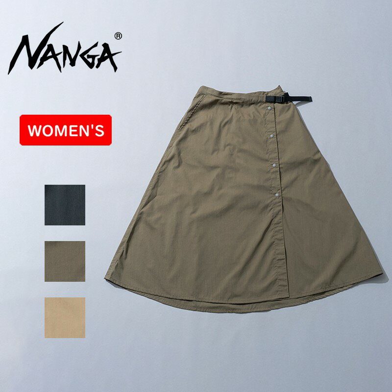 楽天ナチュラム アパレル専門店ナンガ（NANGA） 【24春夏】Women's HINOC RIPSTOP WRAP SKIRT ウィメンズ WM AMG NW2421-1Z205-A