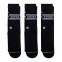 STANCE(スタンス) 【24春夏】BASIC 3 PACK CREW L BLACK A556D20SRO