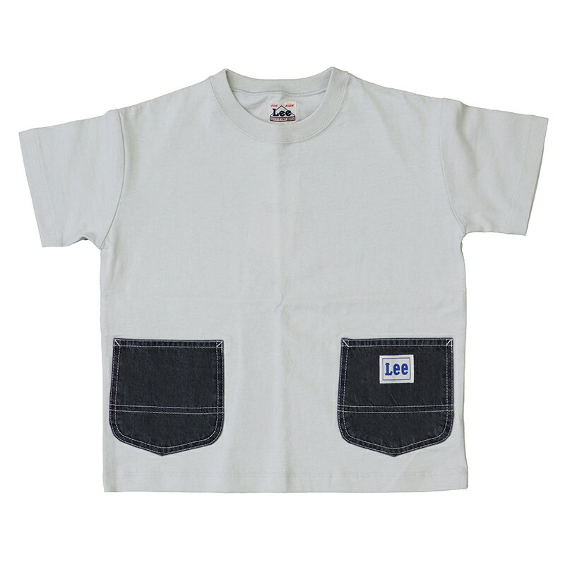 Lee(リー) 【24春夏】Kid's PAINTER DOUBLE POCKET S/S TEE キッズ 140cm GRAY×BLACK DENIM LK0872-302