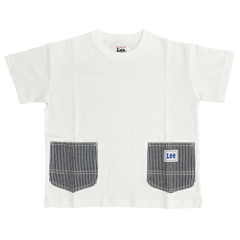 Lee(リー) 【24春夏】Kid's PAINTER DOUBLE POCKET S/S TEE キッズ 140cm WHITEL.HICKORY LK0872-418