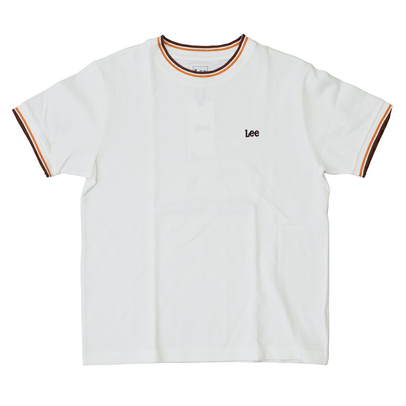 Lee(リー) 【24春夏】Women's SEEDSTITCH H/S TEE ウィメンズ L WHITE×ORANGE LT7186-118