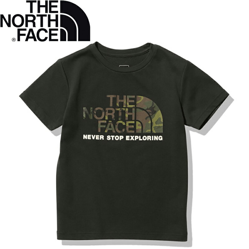 THE NORTH FACE(ザ・ノース・フェイス) 【24春夏】K S/S CAMO LOGO TEE(ショートスリーブ カモロゴティー)キッズ 150cm ブラック(K) NTJ32359