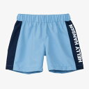 HELLY HANSEN(ヘリーハンセン) キッズ ロゴビーチショーツ 140 ペールブルー×オーシャンネイビー(BN) HJ72419(4)