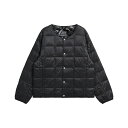 タイオン(TAION) キッズ ベーシッククルーネックインナーダウンジャケット 110 BLACK TAION-K104(4)