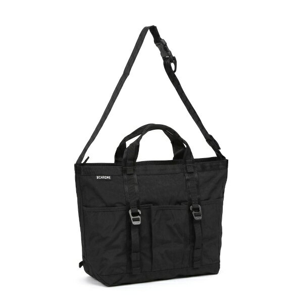 CHROME(クローム) GROCERY TOTE MSNGR 15L 18L BLACK CRINKLE JP240BKCK
