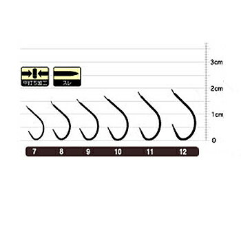オーナー針 OH鯉スレ(糸付) 8号-2 黒 2