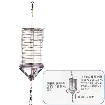 ※納期表示のご説明はこちら仕様／規格●サイズ：直径60mm×110mm サイズ60-M メーカー品番04095 商品説明水抵抗が少なく、水切れ抜群のステンレスカゴとコマセ放出量の微調整がラクラクできるプラスチックカゴが合体したニュータイプのカゴです。 特集区分●2024新春まとめ買い 関連ワード●釣り具 釣具 つり具 海釣り サイズ・カラー　一覧50-M50-S55-M55-S60-M60-S○○○○○○ ジャンル識別情報：/g1011/g205/g314/m070/