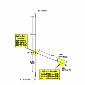 ハヤブサ(Hayabusa) 活き餌一撃 大ヒラメ トリプル1セット 14-8号/8 茶×上黒 SD167