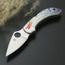 Spyderco(スパイダルコ) ドラゴンフライ ステンレス タトゥ- (直刃) ステンレス 柄付き(4)