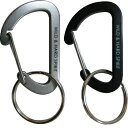 ベルモント(Belmont) カラビナフラット 4mm銀&黒2pcs VEX-111