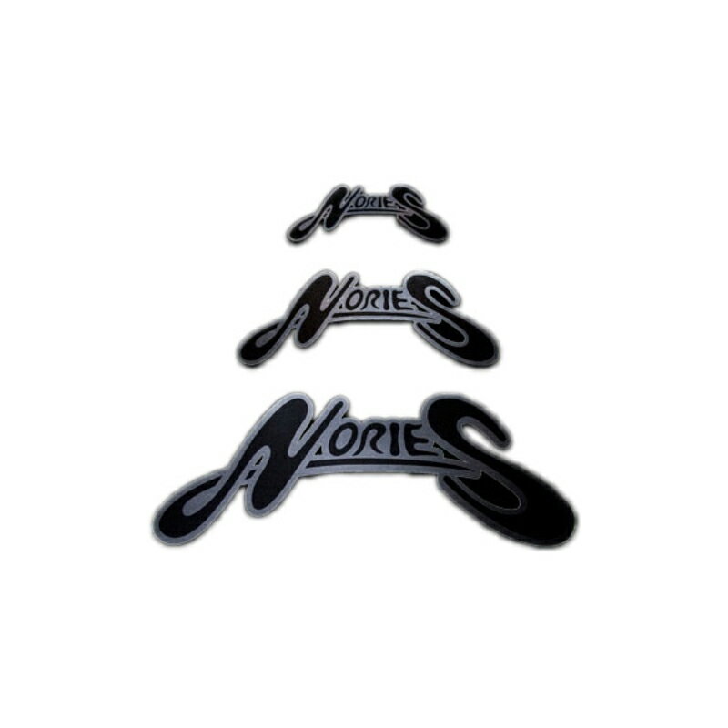 NORIES(ノリーズ) ロゴステッカー01 S ブラック×ミラーシルバー 1032