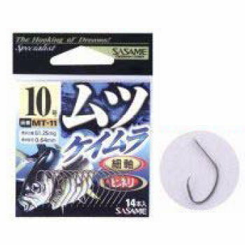 ※納期表示のご説明はこちら仕様／規格●サイズ：10号●入数：14枚 サイズ10号 カラーケイムラ メーカー品番MT-11 商品説明●ムツ（細字）にケイムラカラー登場！●アジビシ仕掛で採用している鈎と同じです。 関連ワード●釣り具 釣具 つり具 海釣り サイズ・カラー　一覧10号11号9号ケイムラ○○○ ジャンル識別情報：/g1011/g205/g308/m038/