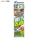 ハヤブサ(Hayabusa) ライトショット 投げ五目 2本鈎2セット 鈎11/ハリス3 金×赤 NT583