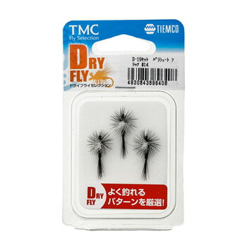 ティムコ(TIEMCO) 完成品フライセット ドライフライセレクション D-19セット#14 パラシュート ブラック..