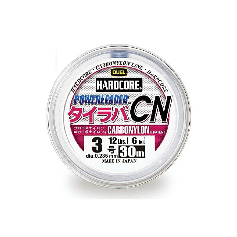 デュエル(DUEL) ハードコアパワーリーダー タイラバ CN 30m 3号/12lb ナチュラルクリアー H3626