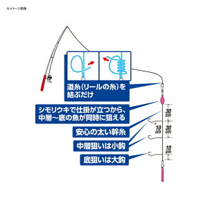 ハヤブサ(Hayabusa) コンパクトロッド かんたんぶっこみ釣りセット 3本鈎 LL HA179