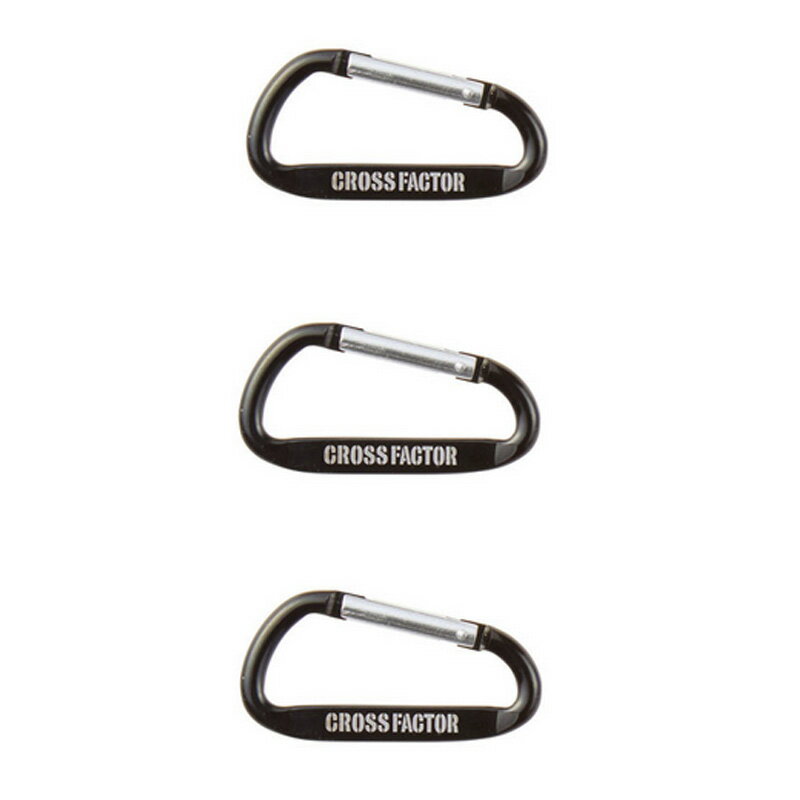 クロスファクター(CROSS FACTOR) カラビナ3Pセット L ブラック ANP722-LBK