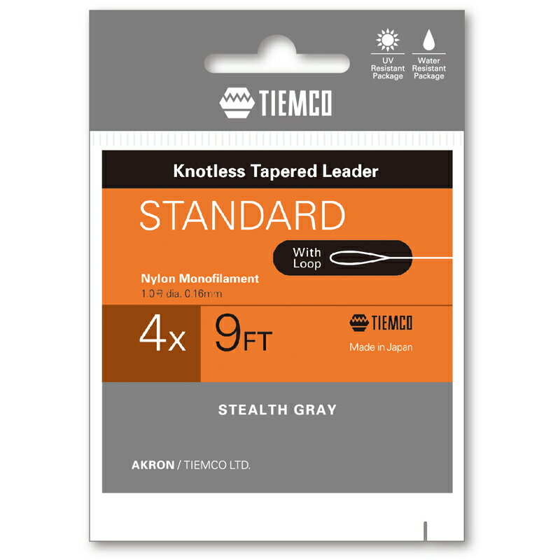 ティムコ(TIEMCO) リーダースタンダード ループツキ 9フィート/5X ステルスグレー 175100209050