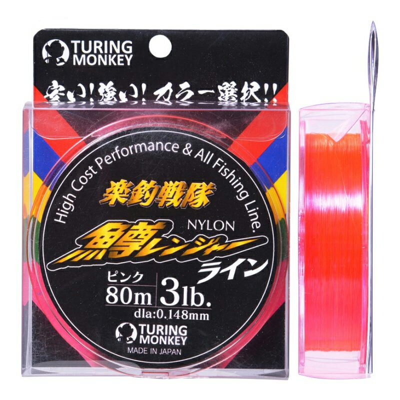 TURINGMONKEY(ツリモン) (レンジャーシリーズ) 鱒レンジャーライン ナイロン 80m 0.6号/2.5lb ピンク