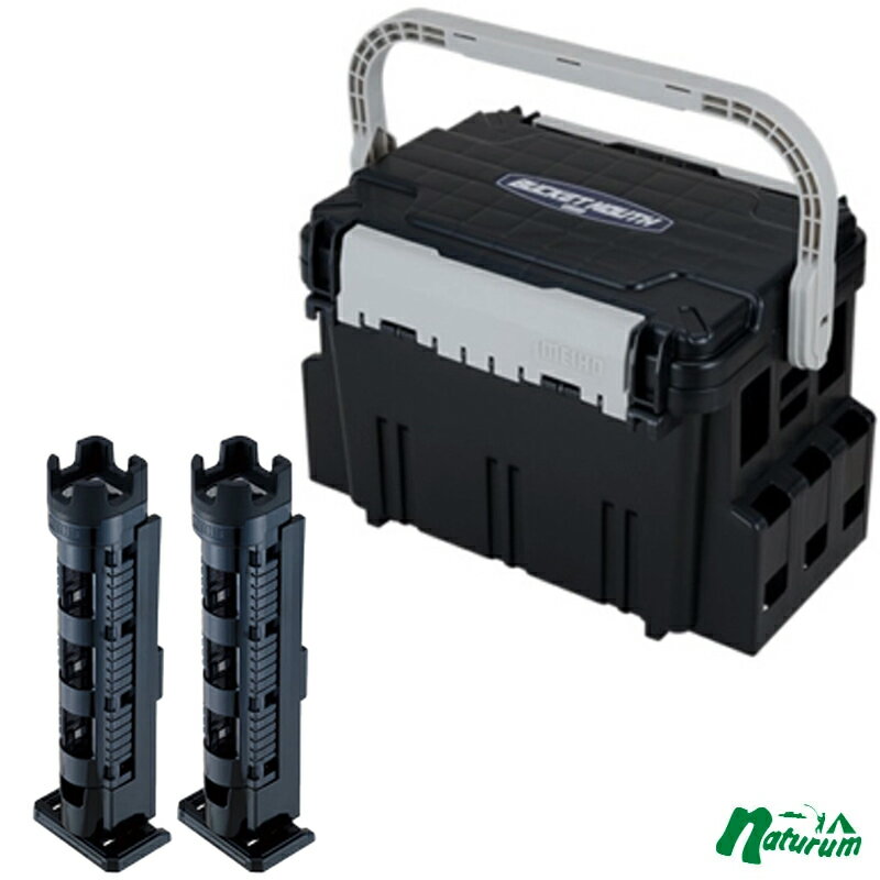 メイホウ(MEIHO) 明邦 バケットマウス BM-5000×ロッドスタンド BM-300 Light(お得な3セット) Cブラック×ブラック