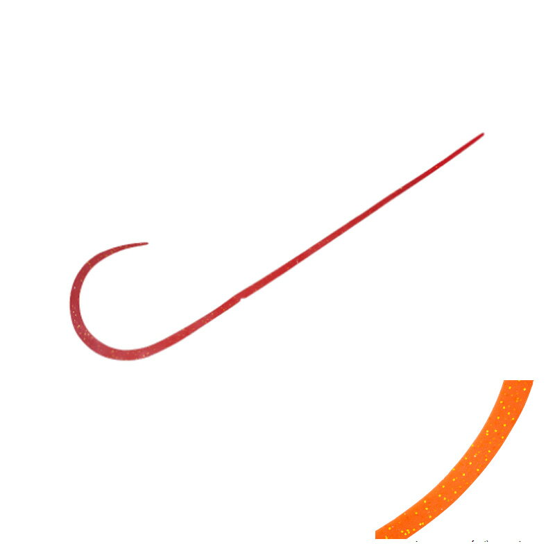 メジャークラフト 鯛乃実 レッドバック カスタムネクタイ ストレート&カーリータイプ #001 オレンジ(GDラメ) TMN-C&S