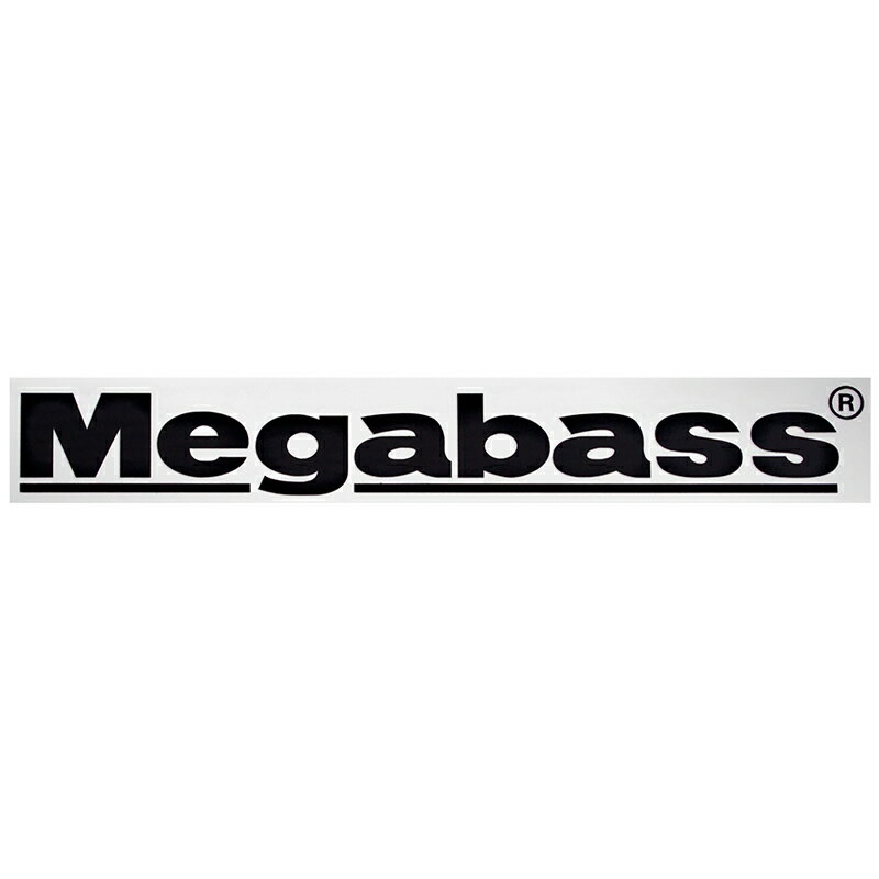 メガバス(Megabass) カッティングステッカー Megabass 30cm ブラック(4)