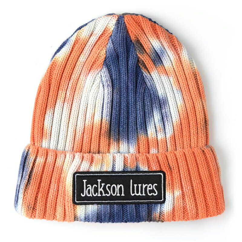 ジャクソン(Jackson) タイダイビーニー フリー ネイビー×オレンジ