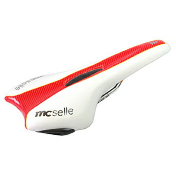 mcselle(マクセラ) MTBサドル ホワイト×レッド YD-66