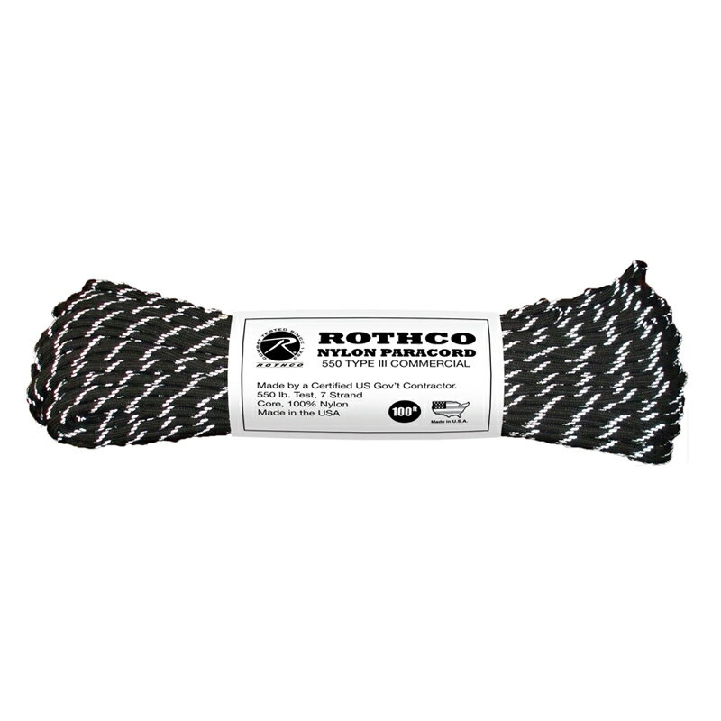 ROTHCO(ロスコ) ナイロンパラコード 30m(100ft) 30m REFLECTIVE TRACER 02-03-para-0004