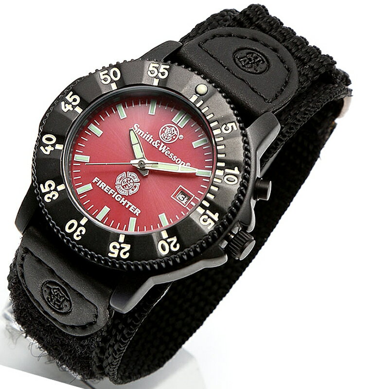 Smith&Wesson(スミス&ウェッソン) 455 FIRE FIGHTER WATCH POLICE SERIES ブラック×レッド sww-455f