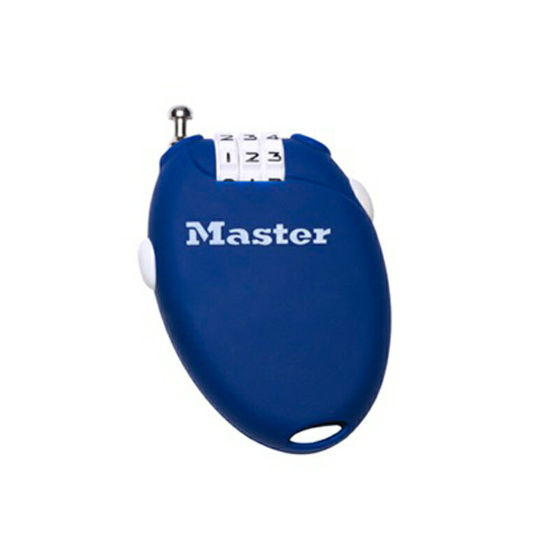 Master Lock(マスターロック) ダイヤル式リトラクトケーブルロック BLU 4603JADBLU