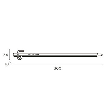 TENT FACTORY(テントファクトリー) アルミソリッドペグ30 4本セット ABL TF-ASP-30