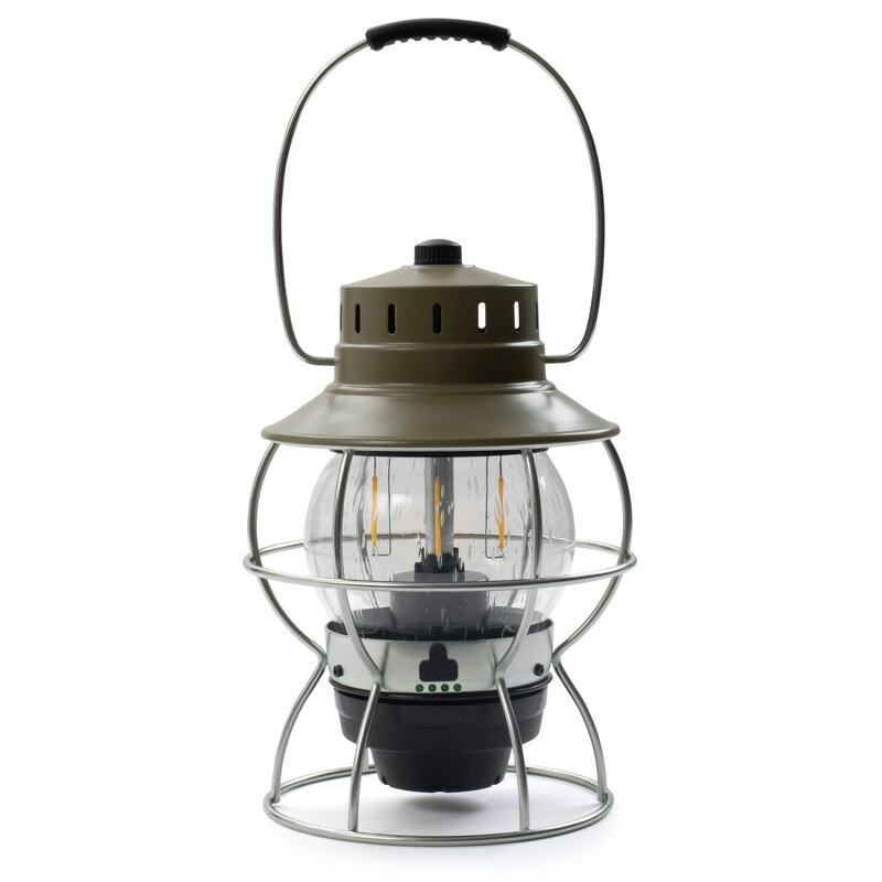 ベアボーンズ リビング(Barebones Living) 【国内正規品】レイルロードランタンLED 最大200ルーメン 充電式 オリーブドラブ 20230010048000