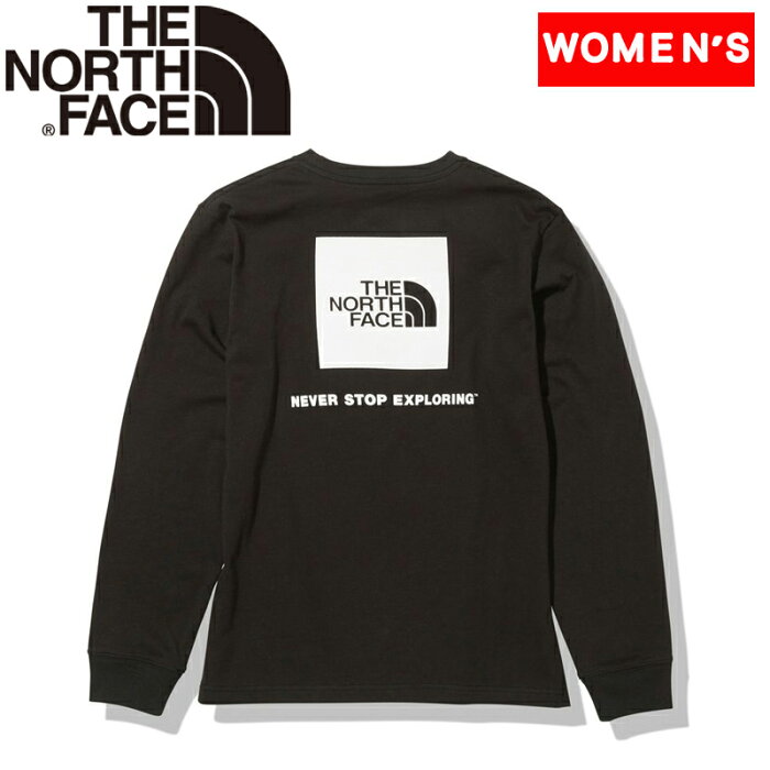 THE NORTH FACE(ザ・ノース・フェイス) 【22秋冬】L/S BACK SQUARE LOGO TEE(バックスクエアロゴティー)レディース L ブラック(K) NTW82131