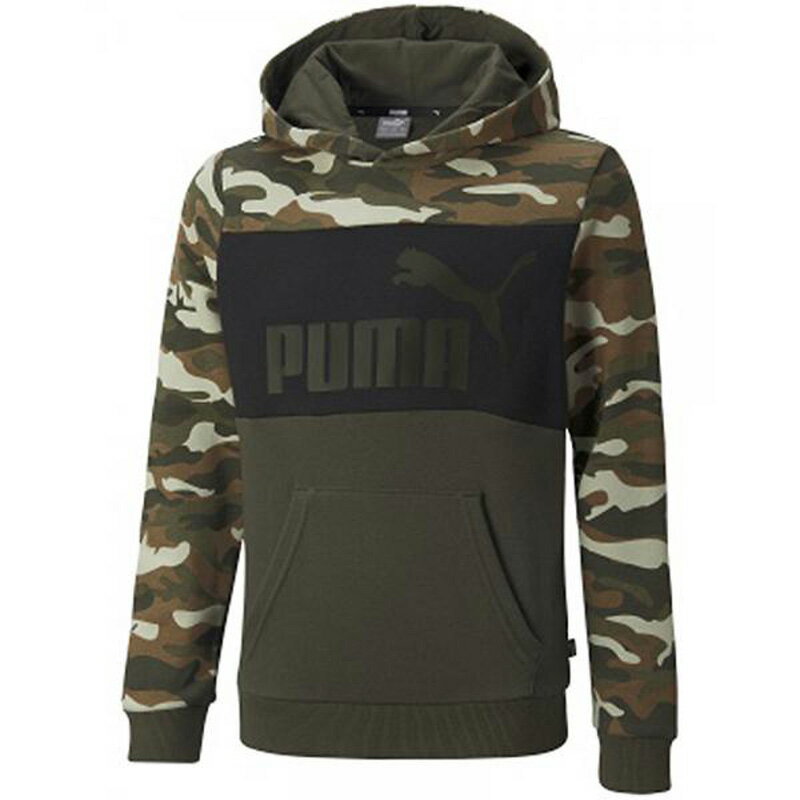 PUMA(プーマ) ESS+ CAMO フーディースウェット B キッズ 140 フォレスト ナイト(70) 849682