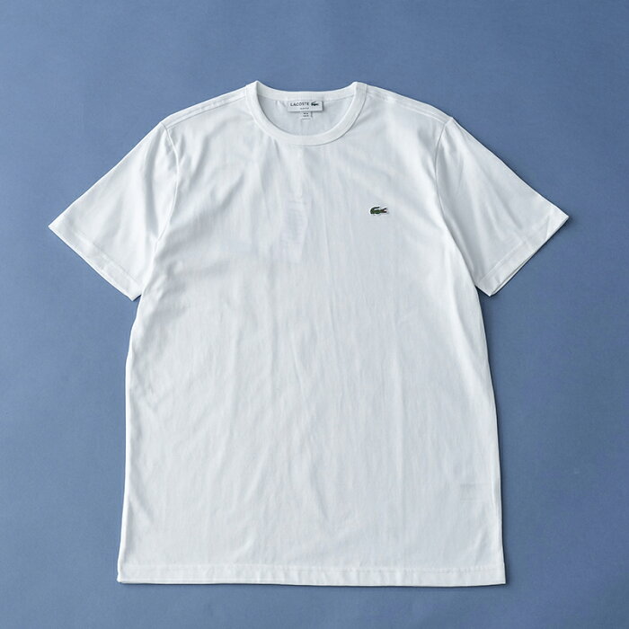 LACOSTE(ラコステ) 【22春夏】クロコ エンブレム クルーネック Tシャツ メンズ(スリムフィット) 4(Mサイズ) ホワイト TH5845L