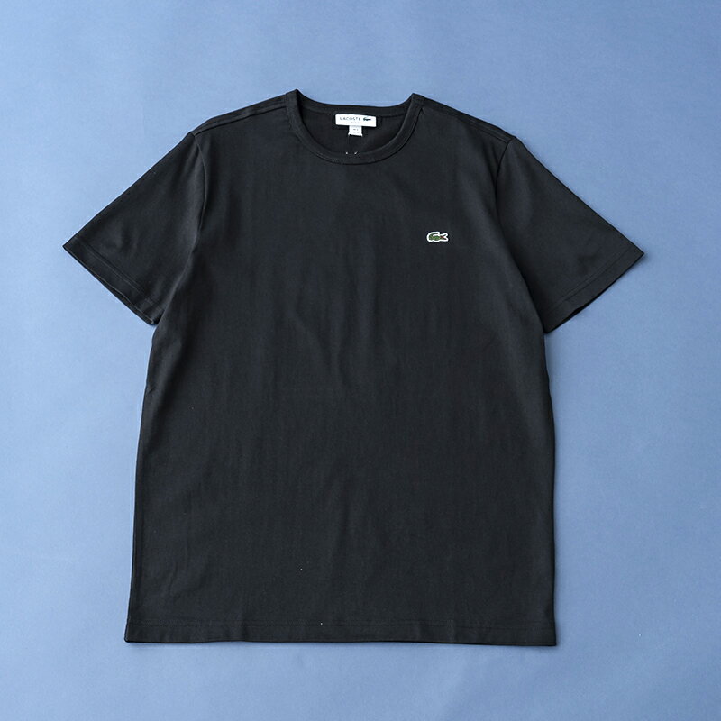 LACOSTE(ラコステ) 【22春夏】クロコ エンブレム クルーネック Tシャツ メンズ(スリムフィット) 4(Mサイズ) ブラック TH5845L