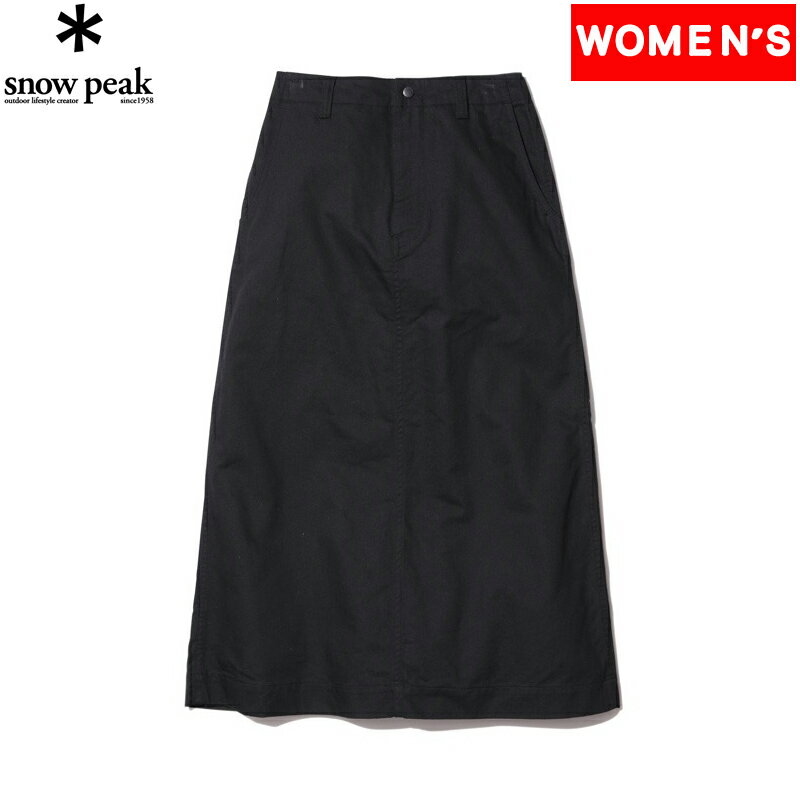 スノーピーク(snow peak) TAKIBI Chino Skirt 3 Black SK-22SW40102BK