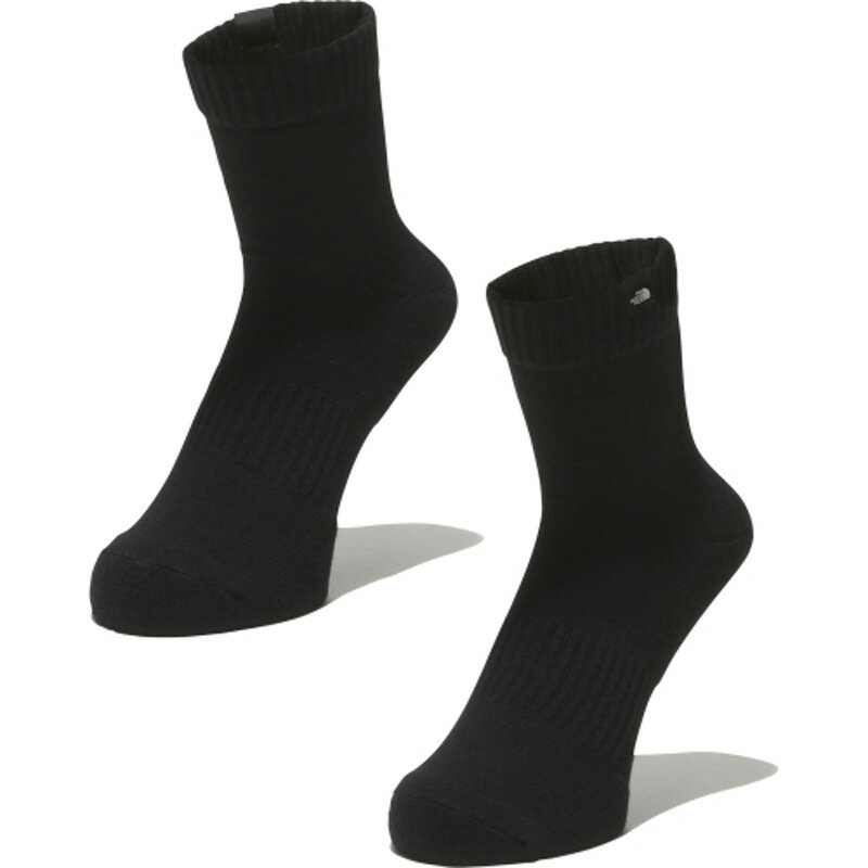 THE NORTH FACE(ザ・ノース・フェイス) 【22春夏】TNF ORGANIC 2P SOCKS(TNF オーガニック 2P ソックス) S ブラック(K) NN82082