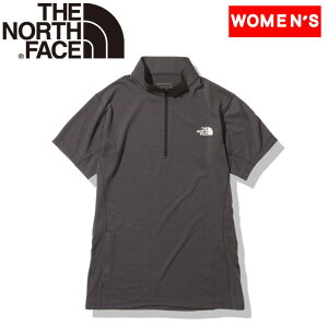 THE NORTH FACE(ザ・ノース・フェイス) 【23春夏】W ショートスリーブ フラッシュ ドライ スリーディー ジップアップ ウィメンズ L ミックスチャコール(ZC) NTW12202