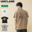 ユニフレーム(UNIFLAME) 【ユニフレーム×ナチュラム】7.1オンス へヴィーウェイト バックプリント Tシャツ M ダークキャメル URNT-10